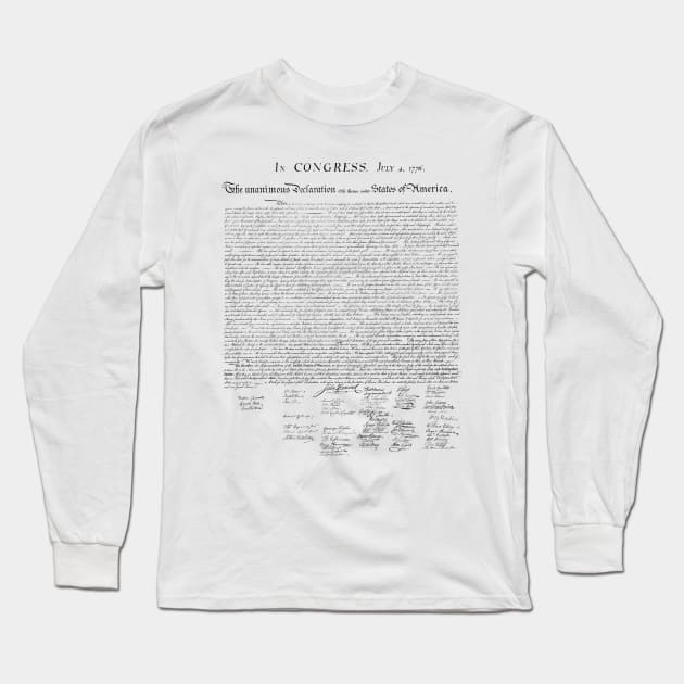 Declaration of Independence Long Sleeve T-Shirt by warishellstore